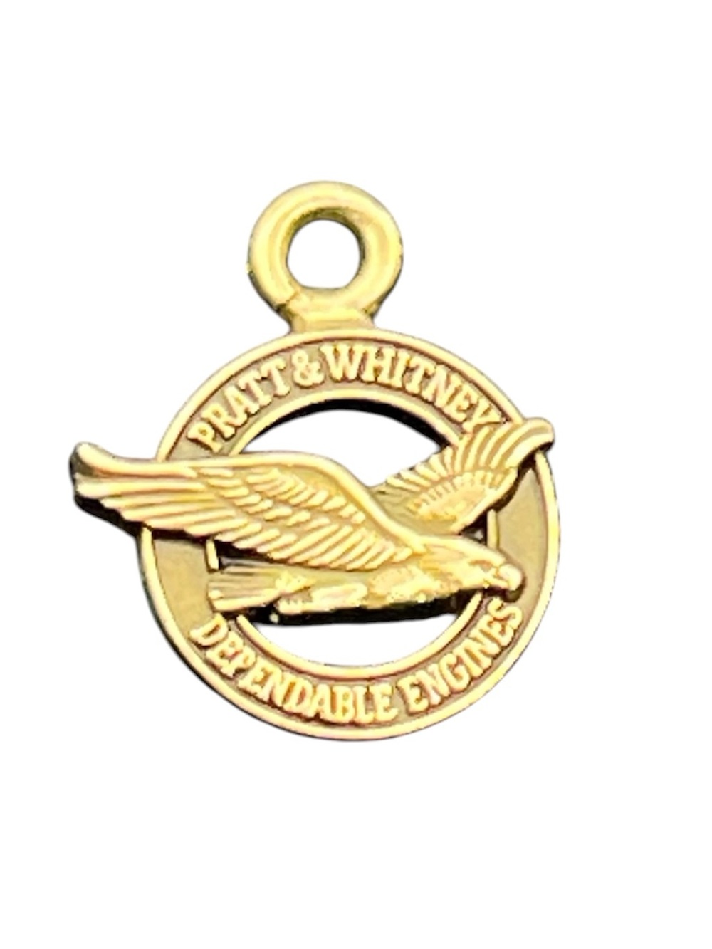 10k gold filled Pratt & Whitney "Dependable Engines" Eagle pendant for necklace